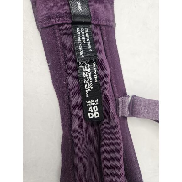 Torrid Curve Purple Lightly Padded Spring Bra Size 40DD - Picture 6 of 8